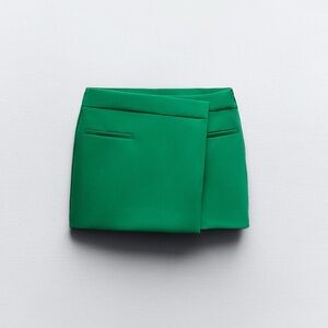 Zara Asymmetrical Green Skirt